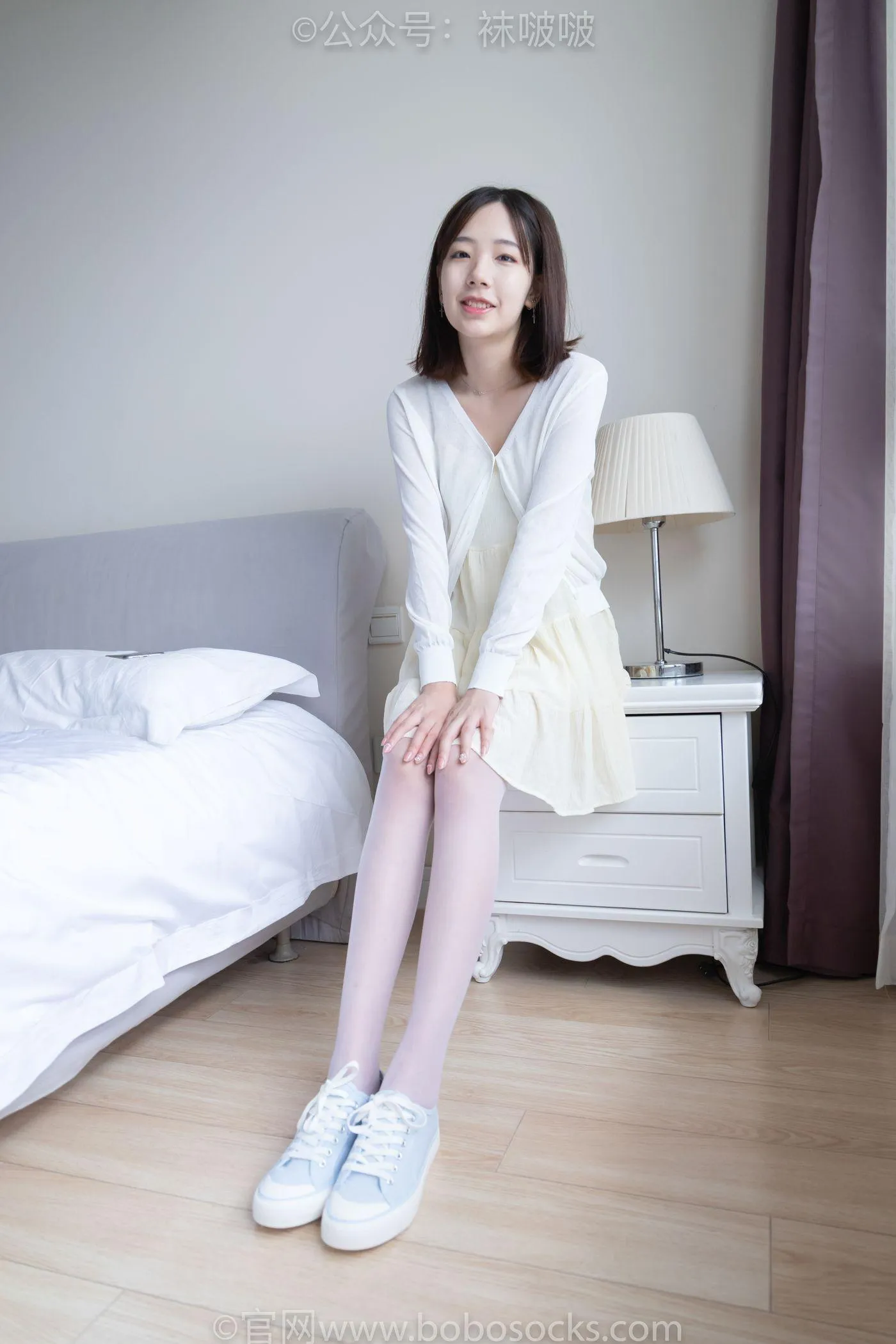 [BoBoSocks袜啵啵]NO.005 小甜豆-帆布鞋、薄白丝 [133P]插图